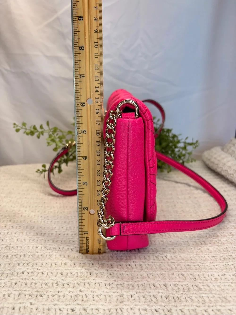 kate spade Hot Pink Quilted Leather Crossbody with gold Turnlock